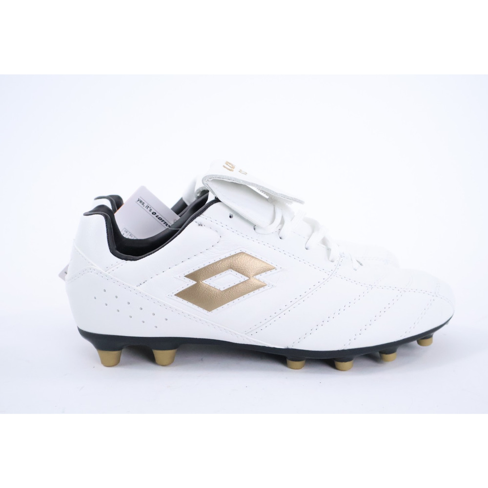 Lotto Stadio 200 IV FG Soccer Cleats White Gold Men US Size 9 New